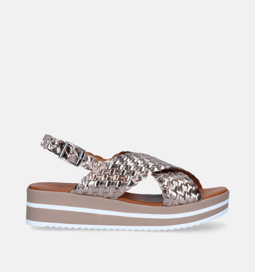 Oh My Sandals Sandales compensées en Bronze pour femmes (340081)