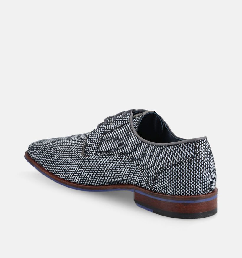 Berkelmans Oulton Zwarte Geklede Veterschoenen voor heren (379055) - geschikt voor steunzolen