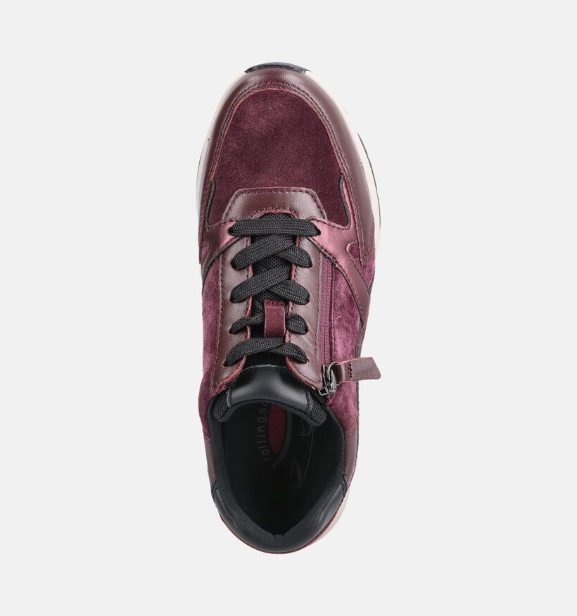 Gabor Bordeaux Sneakers voor dames (376940) - geschikt voor steunzolen