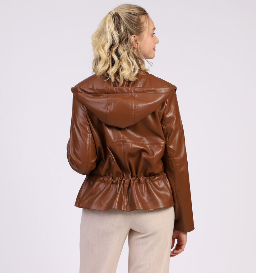 comma Bruine Leatherlook Jas (313215)