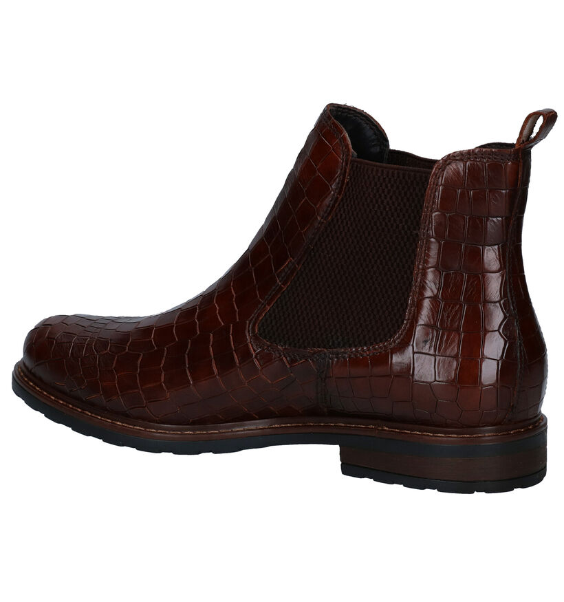 Tamaris Chelsea Boots en Brun en cuir (297012)