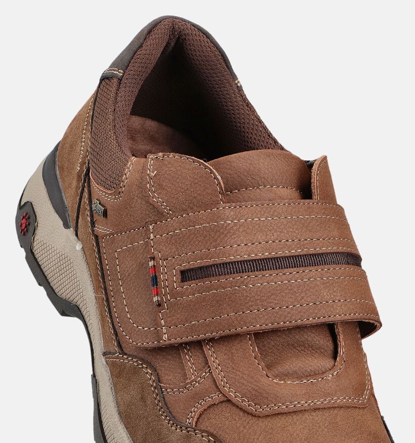 Relife Cognac Velcroschoenen voor heren (363055) - geschikt voor steunzolen