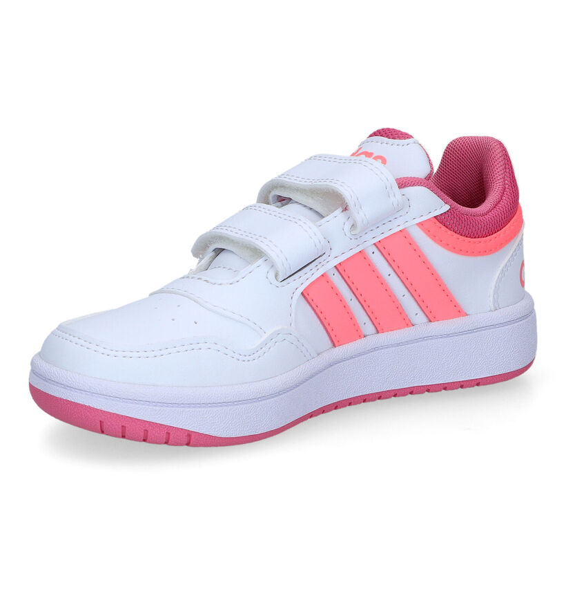 adidas Hoops 3.0 Baskets en Blanc pour filles (301118) - pour semelles orthopédiques