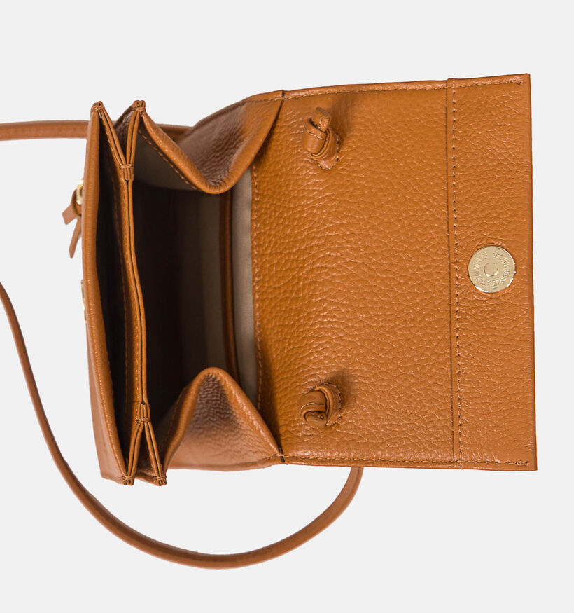 Crinkles Sac porté croisé en Camel pour femmes (342316)