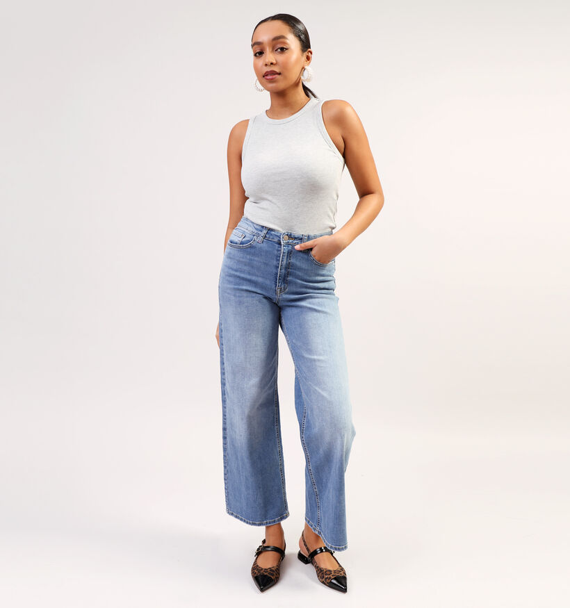 JDY Felina Wide leg jeans en Bleu L30 pour femmes (351384)