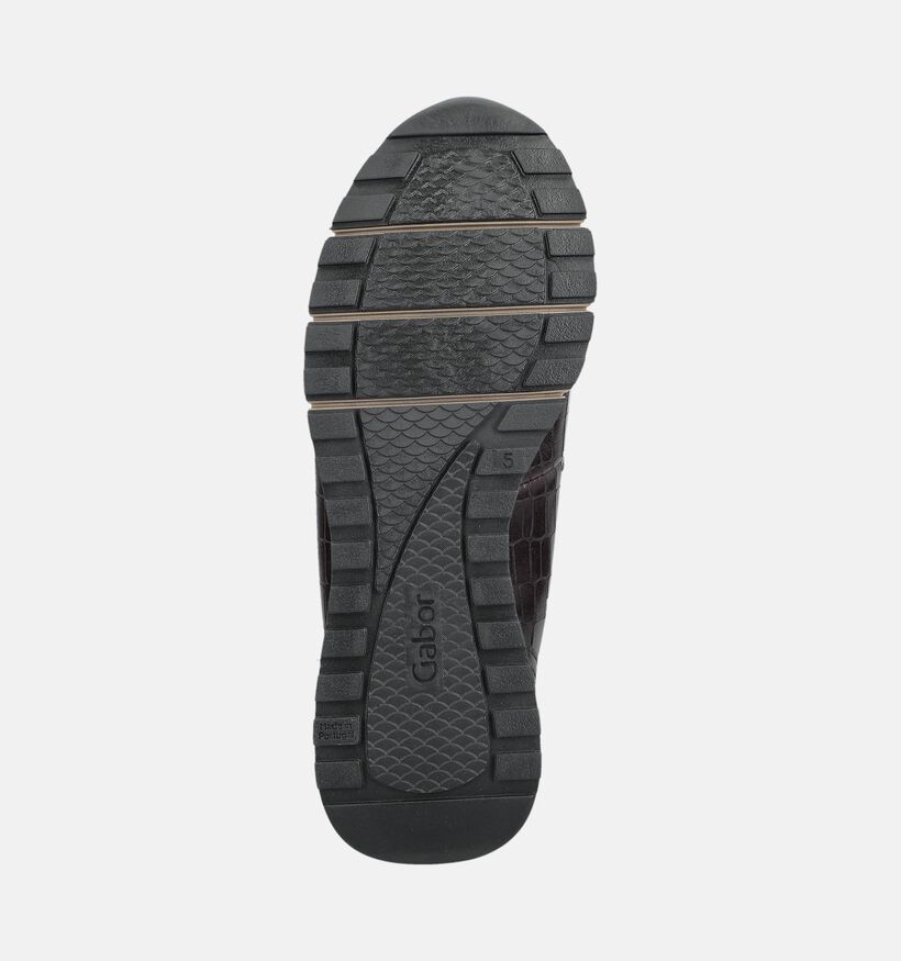 Gabor Chaussures plates en Rouge fonc&eacute; pour femmes (376963) - pour semelles orthop&eacute;diques