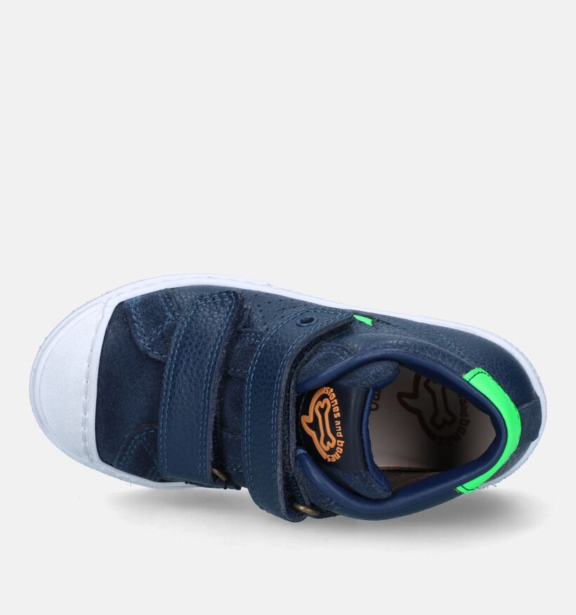 STONES and BONES Rosti Chaussures à velcro en Bleu pour garçons (329434) - pour semelles orthopédiques