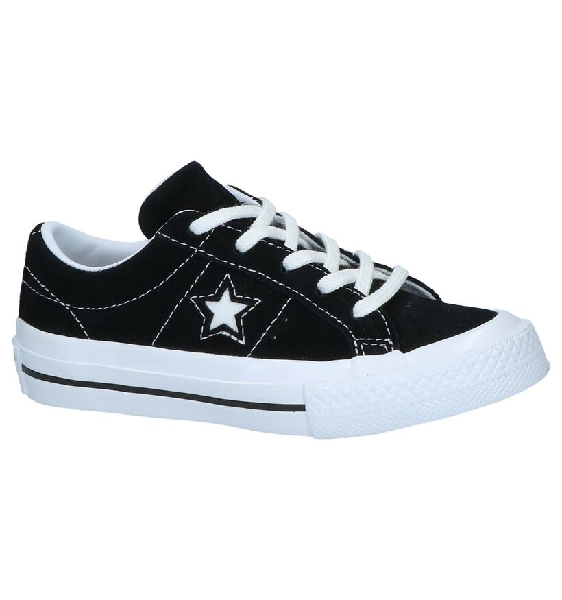 Zwarte Lage Sneakers Converse One Star, Zwart, pdp