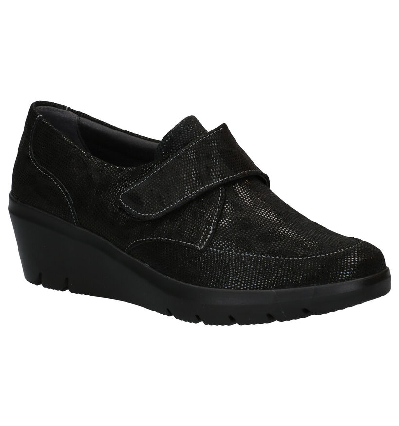 Hush Puppies Romio Chaussures à velcro en Noir en daim (292699)