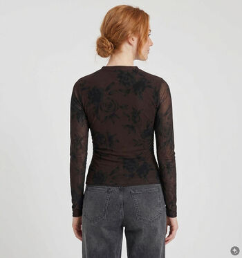 Vila T-shirts Bruin/Bordeaux