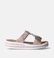 Rieker Roze Slippers met sleehak voor dames (354971)