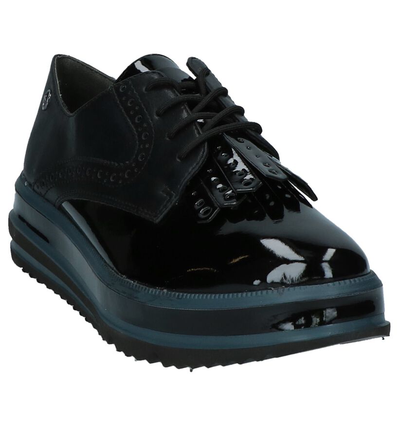 Tamaris Chaussures à lacets en Noir en simili cuir (226796)