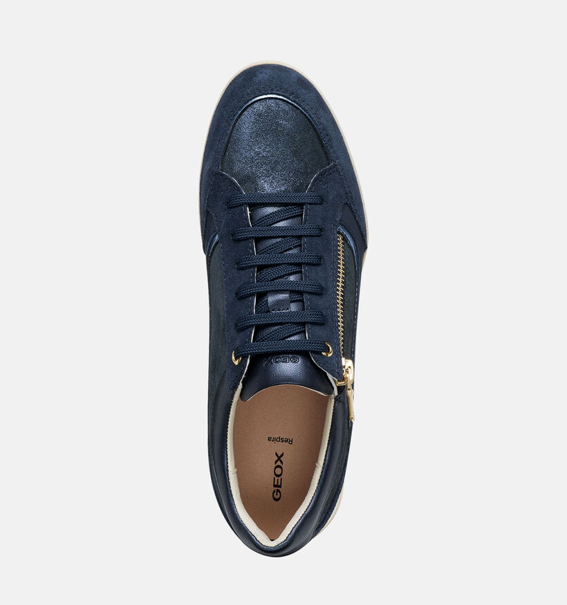 Geox Maryemy Donkerblauwe Rits-Veterschoenen voor dames (368193) - geschikt voor steunzolen