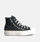 Converse Chuck Taylor All Star Lift Floral Baskets montantes en Noir pour femmes (357546) - pour semelles orthopédiques