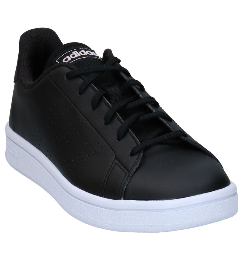 adidas Advantage Base Baskets en Noir en simili cuir (293417)