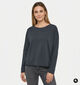 Elbsand Riane Longsleeves en Bleu fonc&eacute; pour femmes (381269)