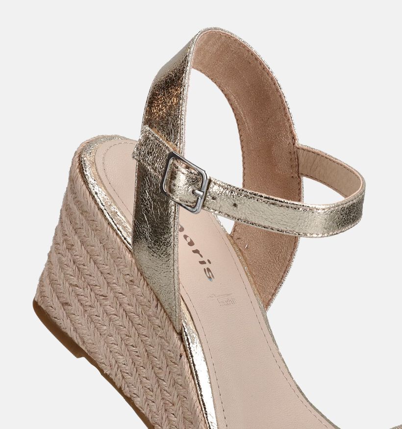 Tamaris Sandales compens&eacute;es en Or pour femmes (371697)
