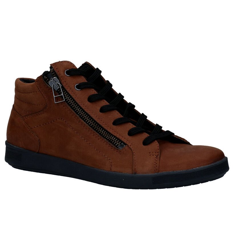 Mirel Cognac Veterschoenen in nubuck (279853)