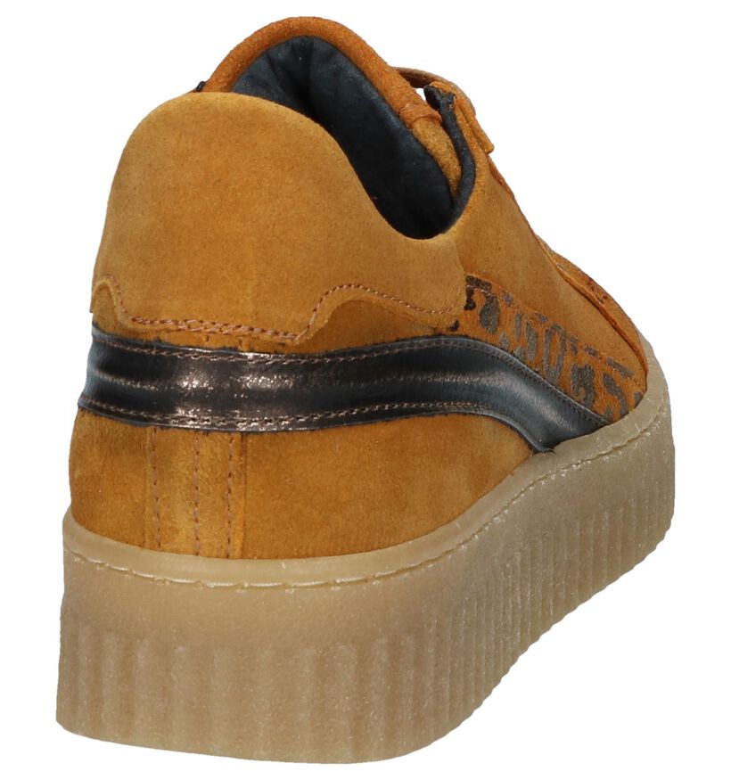 Shoecolate Baskets habillées en Jaune ocre en nubuck (247467)