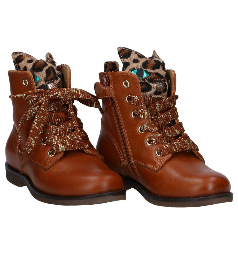 STONES and BONES Caste Bottines en Cognac pour filles (295053) - pour semelles orthopédiques