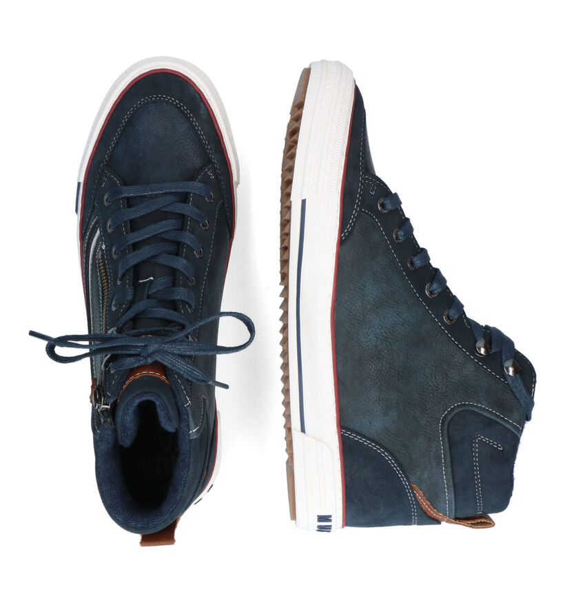 Mustang Chaussures hautes en Bleu foncé pour hommes (313564)