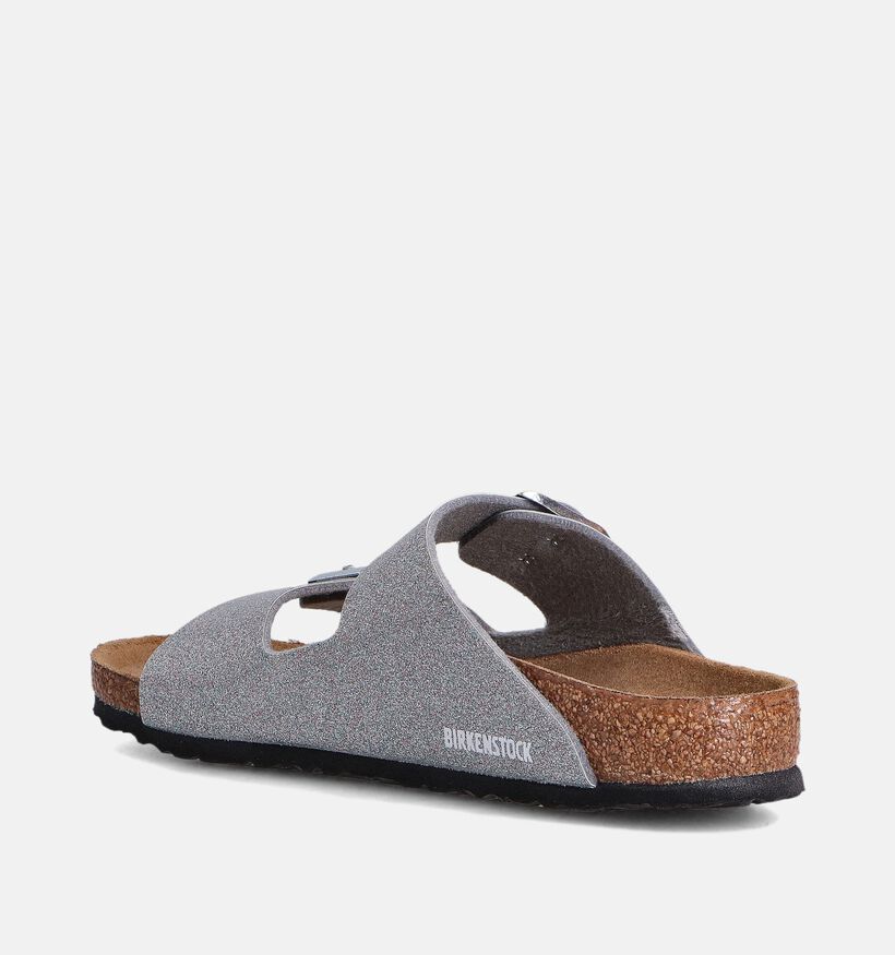 Birkenstock Arizona Zilveren Slippers voor meisjes (352239)