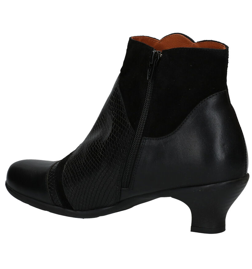 Brako Bottillons à talons en Noir en cuir (283748)