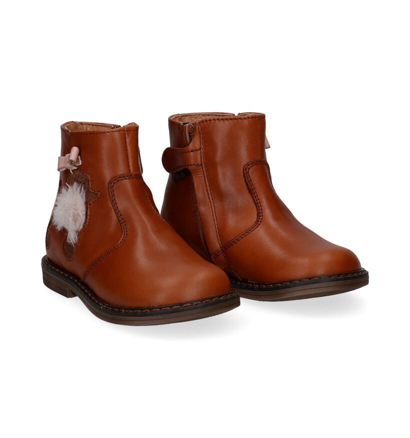 Romagnoli Bottes basses en Cognac en cuir (298517)