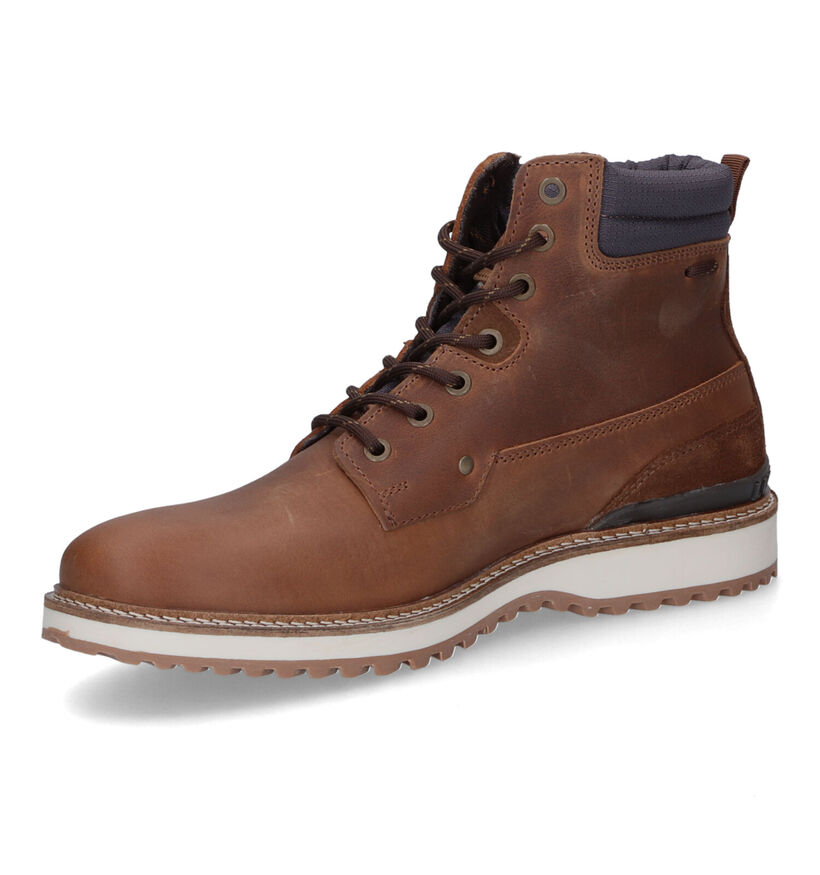 Lumberjack Aaron Bottines en Cognac en textile (314098)