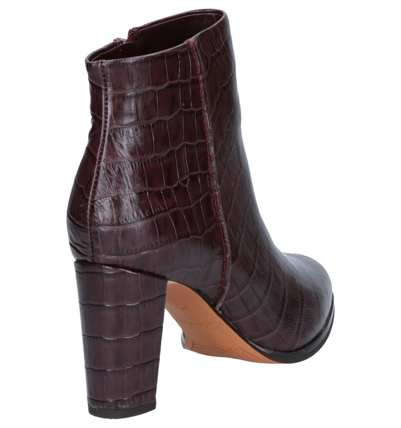 Clarks Kaylin Fern Bottillons en Bordeaux en cuir (256171)