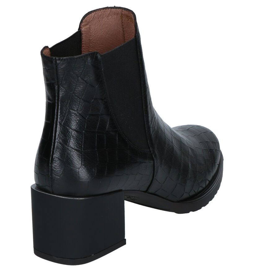 Wonders Bottines à talons en Noir en cuir (259724)