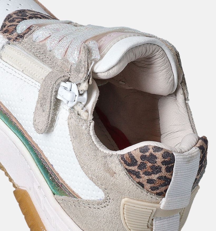 Braqeez Cassie Chicago Witte Sneakers voor meisjes (357457) - geschikt voor steunzolen