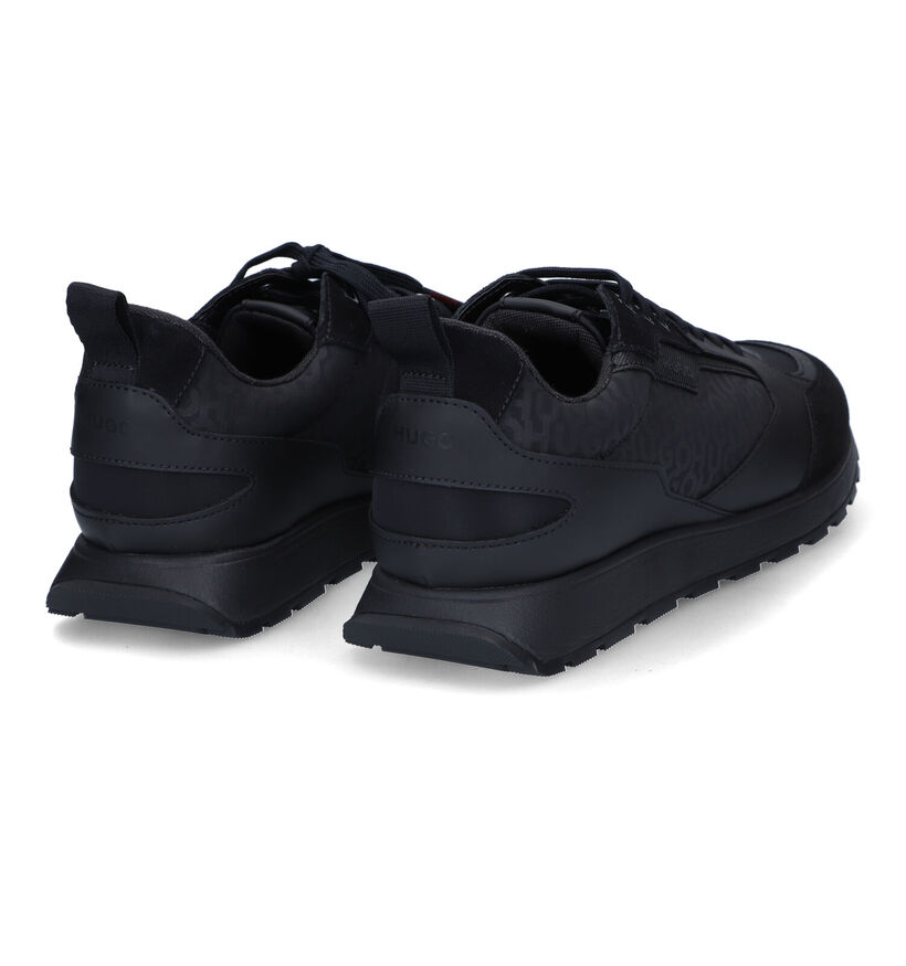 Hugo Icelin Runn Baskets en Noir pour hommes (311058) - pour semelles orthopédiques