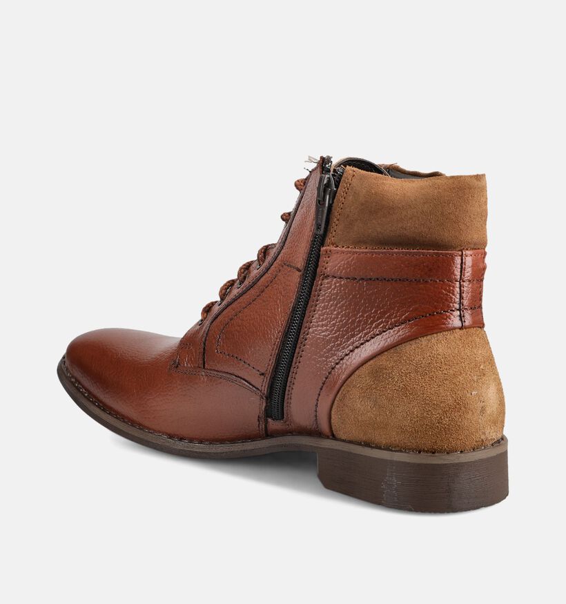 Via Borgo Bruine Geklede Boots met Veters voor heren (373767)