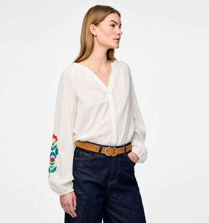 Pieces Sikka Blouse en Écru pour femmes (352457)