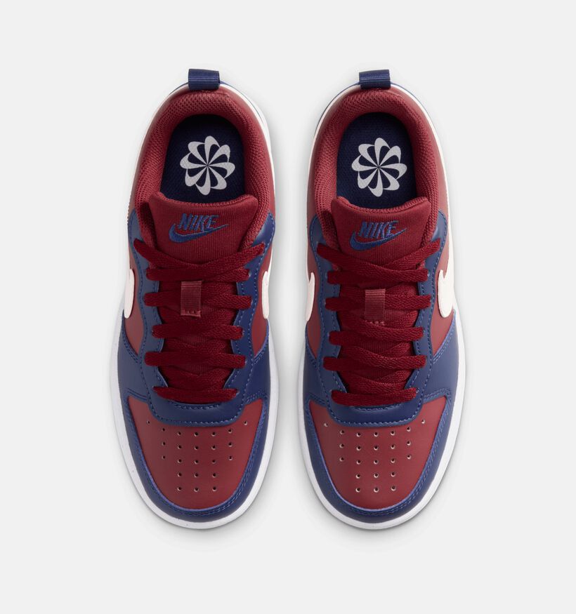 Nike Court Borough Baskets en Rouge/Bleu pour filles, garçons (359835) - pour semelles orthopédiques