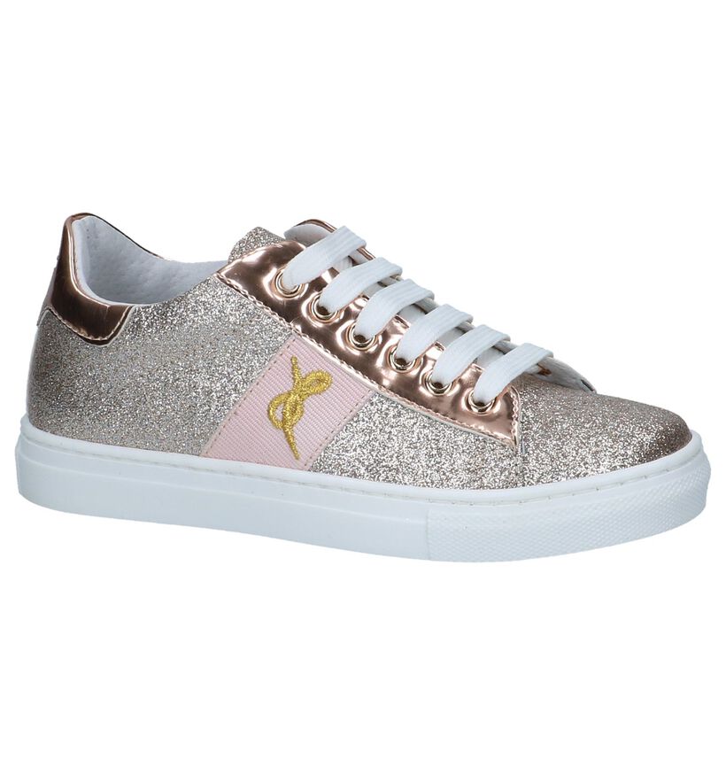 Milo & Mila Baskets basses en Or rose en simili cuir (242336)