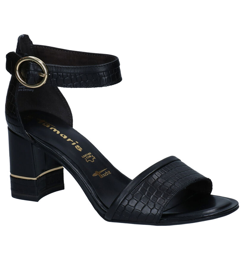 Tamaris Touch it Zwarte Sandalen in leer (289429)