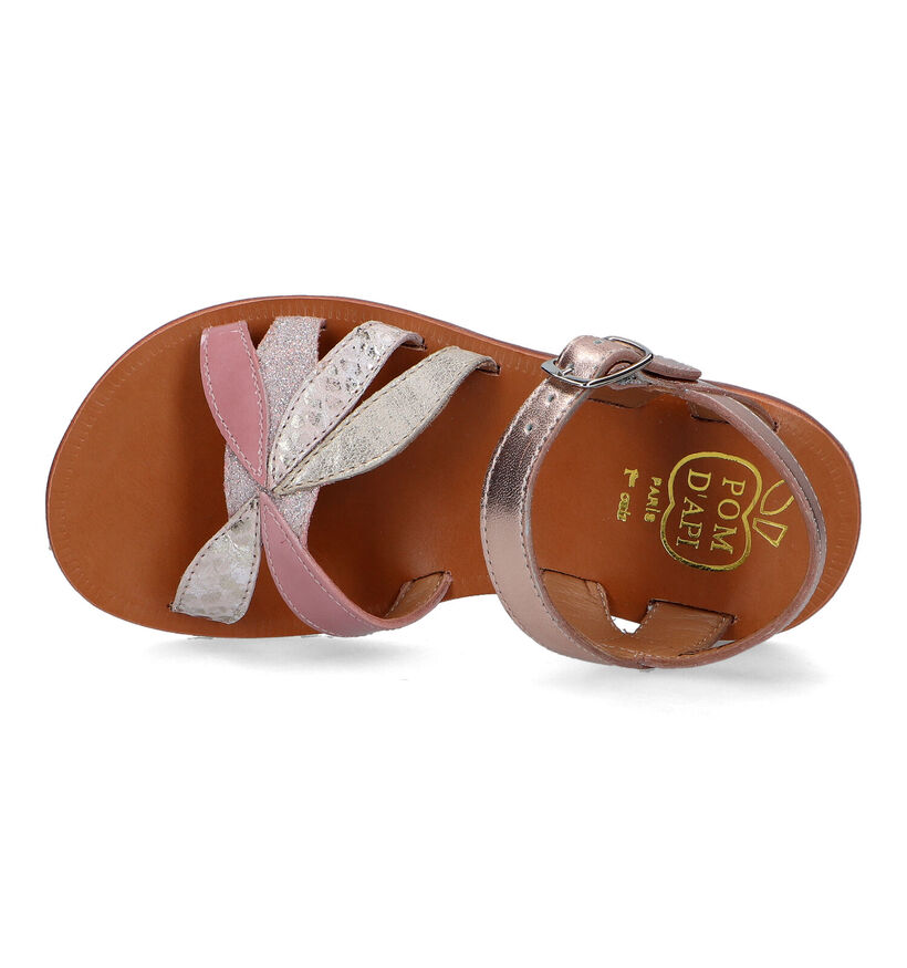 Pom d'Api Plagette Oto Sandales en Cognac pour filles (338003)