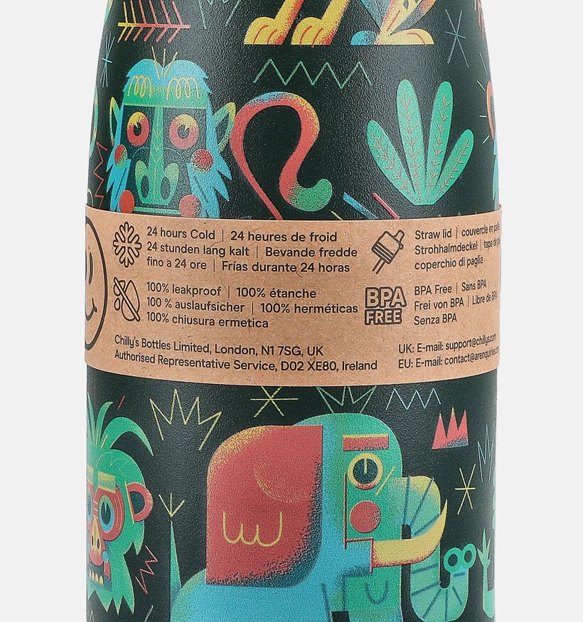 Chilly's Kids Bottle Donkergroene Drinkfles 350ml voor meisjes, jongens (383687)