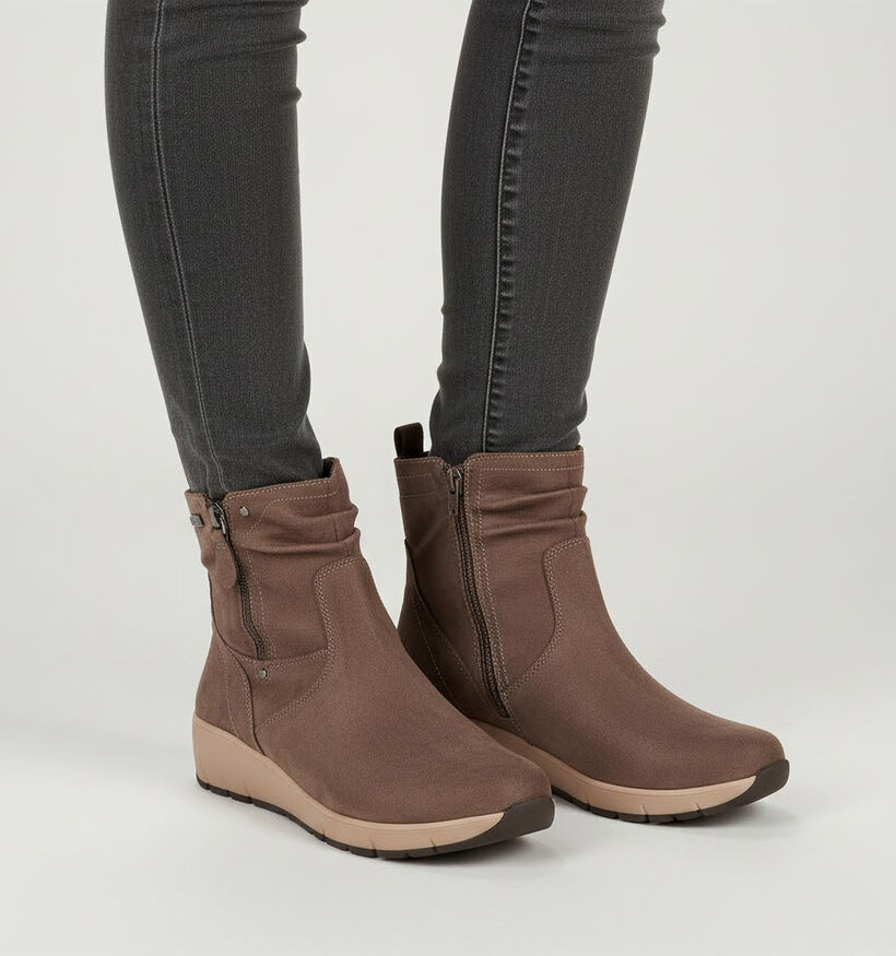 Jana Bottines plates en Marron pour femmes (362907)