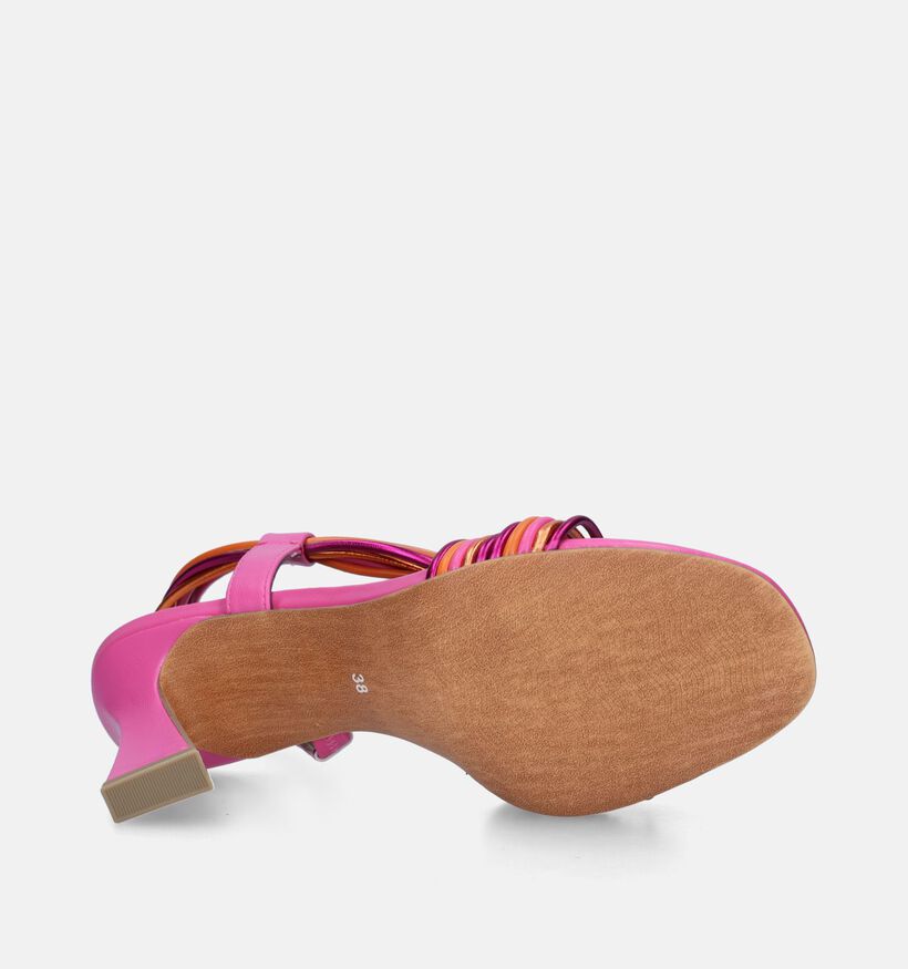 Marco Tozzi Sandales avec talon en Fuchsia pour femmes (336060)