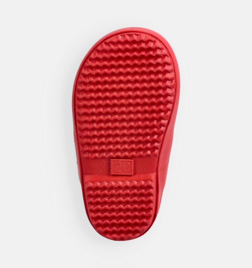 Bumba Bottes de Pluie Doubl&eacute;es en Rouge pour filles, gar&ccedil;ons (375210) - pour semelles orthop&eacute;diques