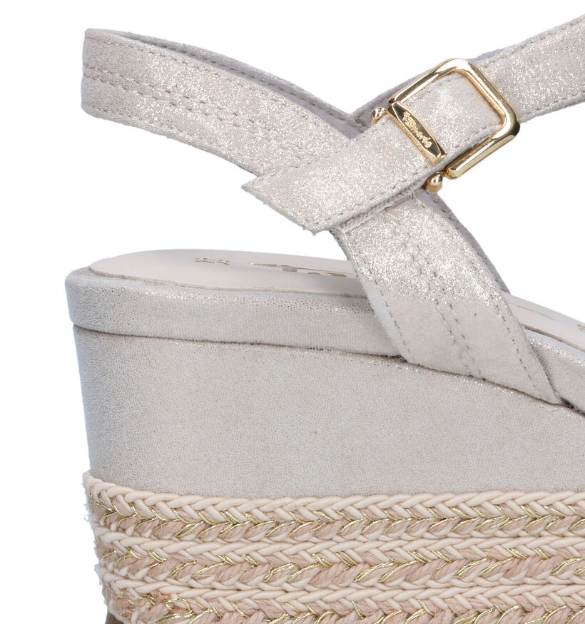 Tamaris Beige Sandalen met sleehak voor dames (322254)