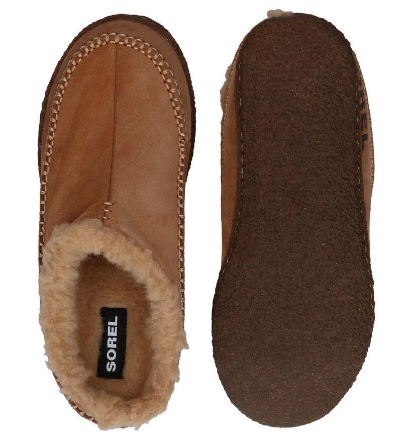 Sorel Lanner Ridge Zwarte Pantoffels in daim (294137)