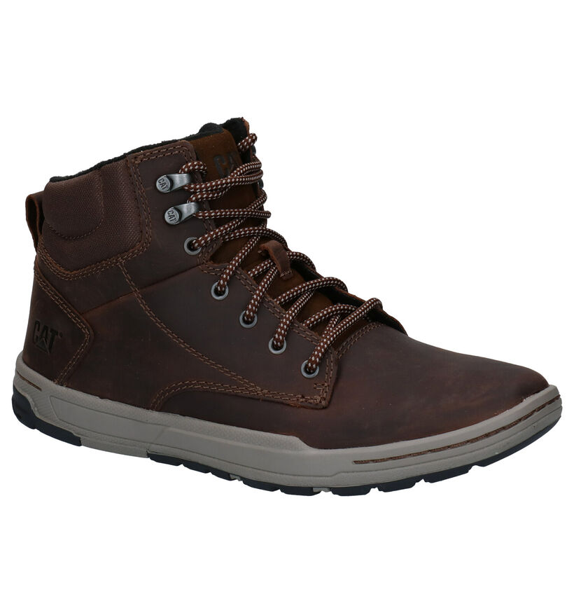 Caterpillar Colfax Mid Cognac Bottines in leer (282688)