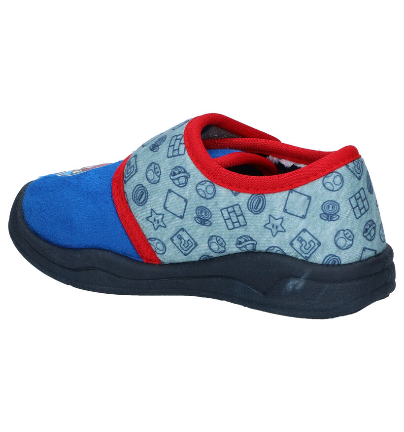 Super Mario Pantoufles en Bleu en textile (298538)