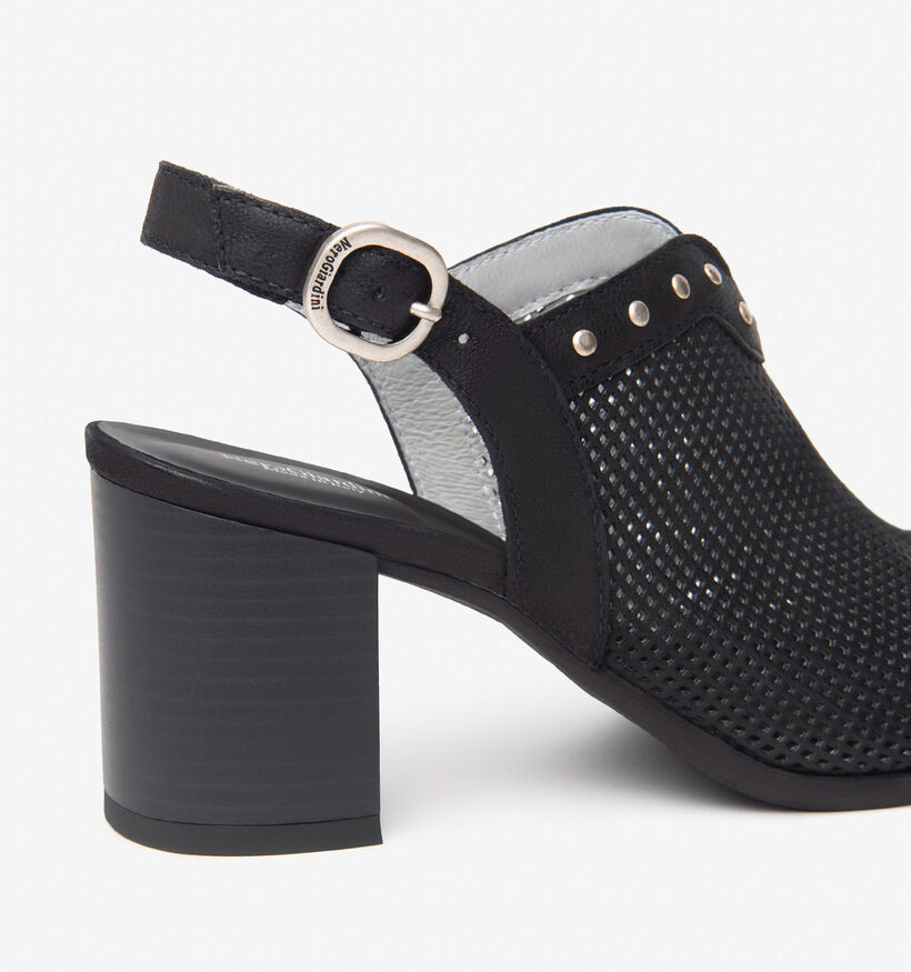 NeroGiardini Sandales avec talon carré en Noir pour femmes (356018)