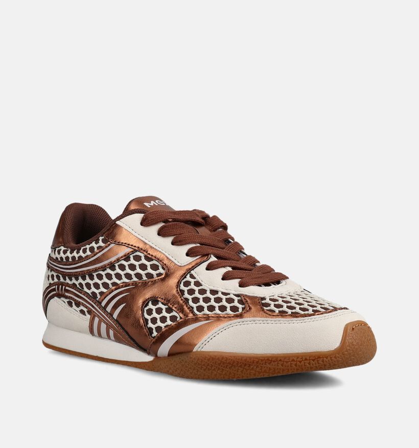 Mexx Tula Suzy Baskets en Ecru/Bronze pour femmes (367364) - pour semelles orthop&eacute;diques