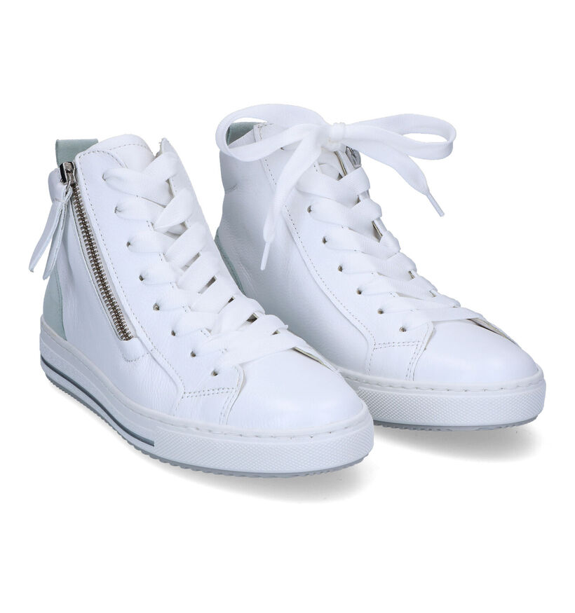 Gabor OptiFit Witte Hoge Sneakers voor dames (306119) - geschikt voor steunzolen